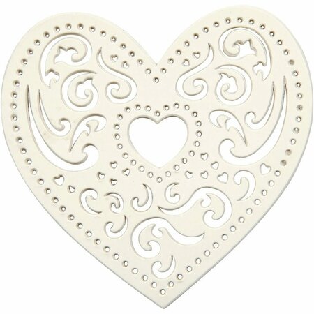 Hart - Home deco - Hart - Karton - Wit - 7,5cm - Creotime - 18 Stuks