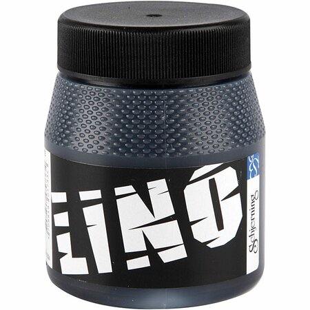 Linoleum Verf - Hoogwaardige Zwarte Waterbasis Verf - Geschikt Voor Linoleumkunst, Zeefdruk & Creatieve DIY Projecten - Sneldrogend & Krasbestendig - 250 ml - Dikke Consistentie