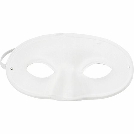Masker, wit, H: 9,5 cm, B: 18,5 cm, 10 stuk