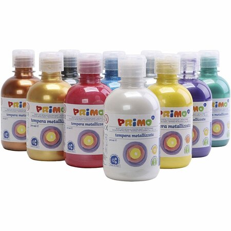 Metallic Verf - Acrylverf Metallic Gemengde Kleuren - Metaalverf - Diverse Metallic Hobbyverf - Glansverf - Shimmerverf - 10x300ml
