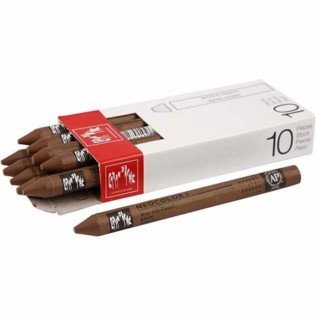 Neocolor I, brown (059), L: 10 cm, dikte 8 mm, 10 stuk/ 1 doos