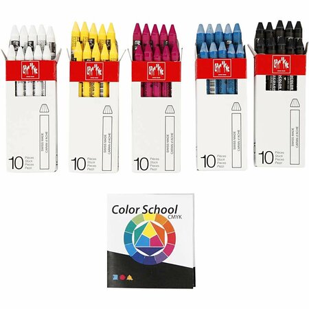 Neocolor II, diverse kleuren, L: 10 cm, 5x10 stuk