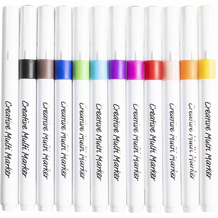 Acrylstiften - Acrylmarkers - Hobbby Stiften - Multi Stiften - Waterbasis Stiften - Tekenstiften - Stiften Steen Papier Canvas Glas Porselein Plastic Hout Karton Metaal - 12 Stuks