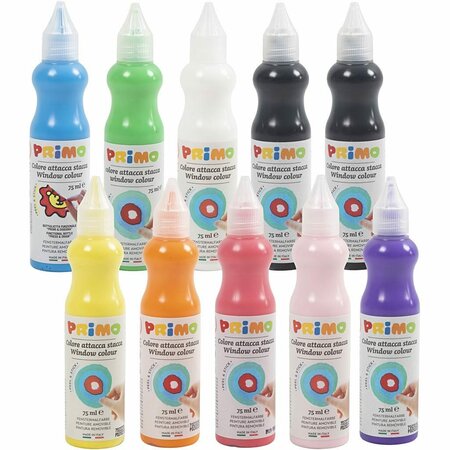 Raamverf - Verf Voor Ramen - Raamdecoratie - Verf Op Waterbasis - Kinderen Verf -Verschillende Kleuren - Creatieve Verf - 10 Verf Tubes - 75ml Per Tube