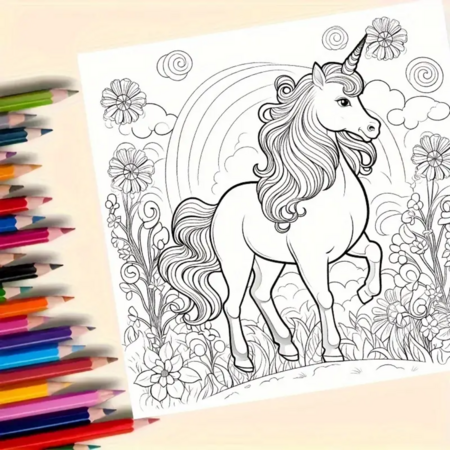 Kleurboek Unicorn – Eenhoorn Kleurboek – Kleurboek Kinderen Eenhoorns – Kleurboek Unicorn – Eenhoorn Kleurplaten – Kleurboek Unicorn Cadeau – Kleurboek Fantasie Eenhoorns – Kleurboek Kinderen Fantasie