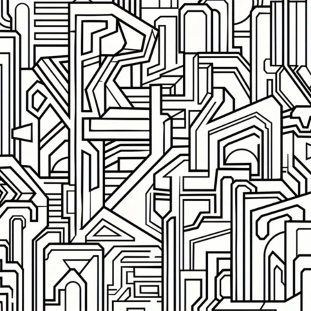 Abstract Kleurboek – Kleurboek Abstracte Kunst – Kleurboek Volwassenen Abstract – Abstracte Kleurplaten – Creatief Modern Abstract Art - Abstracte kunst – Geometrische kleurplaten - 20x20cm - 20 Kleur
