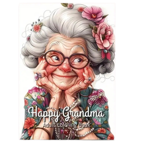 Kleurboek grappige oma – Kleurplaten oma – Kleurboek Volwassenen Oma – Lieve Oma Kleurboek – Grappige Oma Tekeningen – Humor En Lieve Kleurplaten - 20x20cm - 22 Kleurplaten