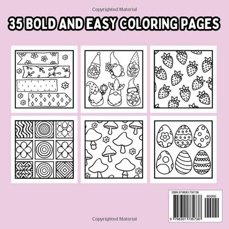 My First Coloring Book - Coco Wyo - Comfy Pattern - Kleurboek Voor Kinderen 3-8 Jaar - Lieve Simpele Patronen - Speelse Illustraties - 21,5x21,5cm - 35 Bold & Easy Kleurplaten  - Incl. 1 Waskrijtje