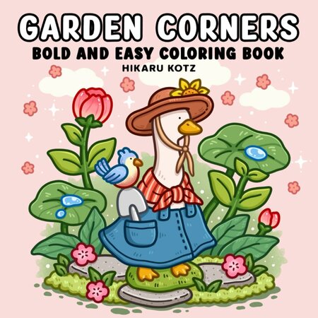 Garden Corners Kleurboek - Tuin Kleurboek - Kleurboek Volwassenen En Tieners - Tuinhoekjes Kleuren - Natuur Illustraties - 40 Tuinplaatjes - Knusse Kleurplaten - 21,5 x 21,5 cm - Incl. 1 Alcoholmarker