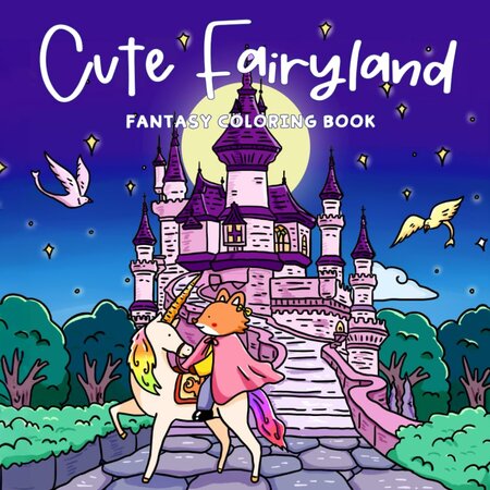 Cute Fairyland Kleurboek - Fuzzy Pals - Magische Kastelen - Fee‘n Kleurboek - Kleurboek Volwassenen Tieners - Sprookjesachtig MystiekÊ- 40 Kleurplaten -Ê21,5 x 28 cm - Incl. 1 Alcoholmarker