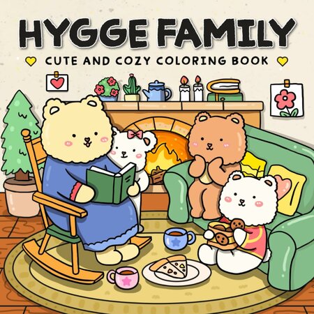 Hygge Family Kleurboek - Cozy Familie Kleurboek - Schattige Dierenvriendjes Kleurboek - Relax Kleurboek Volwassenen En Tieners -Ê40 Unieke Handgetekende Designs -Ê21,5 x 28 cm - Incl.1 Alcoholmarker