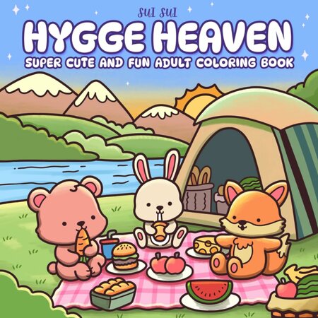Hygge Heaven Kleurboek - Cozy Coloring Book - Rustgevende Kleurplaten - Dieren Kleurboek Voor Volwassenen En Tieners - 21,59 x 21,59 cm - 45 Cozy Kleurplaten - Incl. 1 Alcoholmarker