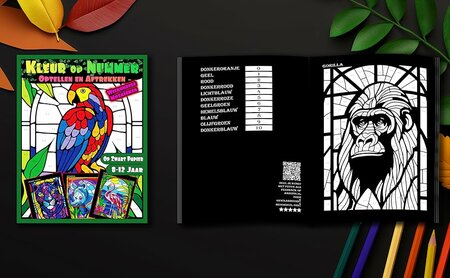 Kleuren Op NummerÊKleurboek Dieren - Rekenen Met Kleuren Op Nummer - Wiskundige Moza•eken - Wiskunde Activiteiten Werkboek - Kinderen 8 tot 12 Jaar - 25 Kleurplaten