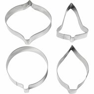 Uitsteekvormen - Cookie Cutters - Bakvormen - Bakaccessoires - Uitsteekvormen Voor Koekjes - Set Van 4 - Hoogte 8 cm