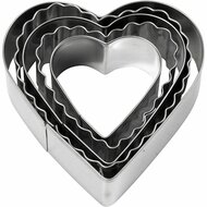 Harten Uitsteekvormen - Bakaccessoires & Klei Mallen - Voor Koekjes, Taarten & Marsepein - DIY Bakgereedschap - Decoratie Bakvormen - 8 cm - 5 Stuks