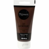 Acrylverf - Bruine Verf - Acrylaatverf - Acrylic paint - Hobbyverf - Sneldrogende Verf - Dekkende Verf - Waterbasis Verf - Burnt Umber - Pigment Art - 75 ml