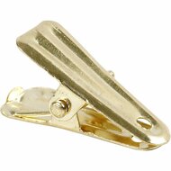 Deco knijpers, goud, L: 27 mm, B: 14 mm, 10 stuk