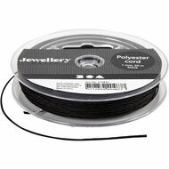 Polyester Koord - Zwart Polyester Draad - Hobby Koord En Draad - Sieraden Maken - DIY Koord - Macramé Koord - Knutsel Koord - Koord Voor Handwerk - Dikte 1mm - 50 Meter