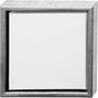 ArtistLine Canvas met lijst, antiek zilver, wit, D: 3 cm, afm 24x24 cm, 360 gr, 1 stuk