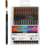 Colortime Fineliner , bruin, lijndikte 0,6-0,7 mm, 12 stuk/ 1 doos