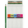 Kleurpotloden, groen, L: 17,45 cm, vulling 5 mm, JUMBO, 12 stuk/ 1 doos