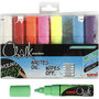 Chalk Marker, diverse kleuren, lijndikte 8 mm, 8 stuk/ 1 doos