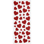 Glitterstickers, rood, harten, 10x24 cm, 2 vel/ 1 doos