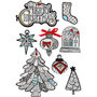 3D stickers, kerstmotieven, H: 32-80 mm, B: 25-65 mm, 8 stuk/ 1 doos