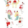 3D stickers, flamingo, lama zeemeermin, H: 50-60 mm, B: 30-45 mm, 7 stuk/ 1 doos