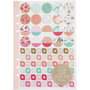 Stickerboek, goud, rood, koraal, aquarel, A5, 1 stuk/ 1 doos
