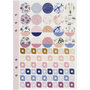 Stickerboek, goud, paars, roze, bloemen, A5, 1 stuk/ 1 doos