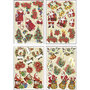 3D vellen, kerst, 21x30 cm, 4 vel/ 1 doos