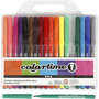 Colortime stift, diverse kleuren, lijndikte 2 mm, 18 stuk/ 1 doos