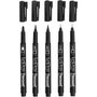 Permanente stift, zwart, lijndikte 2x0,6+2x0,8+1,3 mm, 5 stuk/ 1 doos