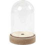 Stolp op houten voet, H: 12,5 cm, d 8 cm, 1 doos