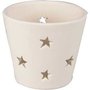 Waxinelichthouder, wit, H: 6,5 cm, d 7 cm, 12 stuk/ 1 karton