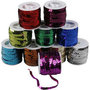 Pailletten lint, metallic kleuren, B: 6 mm, 10x10 m/ 1 doos