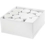 Dozen in displaybox, wit, H: 5 cm, d 10-12 cm, 27 stuk/ 1 doos