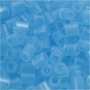 Strijkkralen, neon blauw (32235), afm 5x5 mm, gatgrootte 2,5 mm, medium, 1100 stuk/ 1 doos