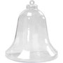 Deco Bel, transparant, H: 9,5 cm, 5 stuk/ 1 doos