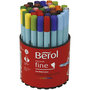 Berol Colourfine, diverse kleuren, d: 10 mm, lijndikte 0,3-0,7 mm, 42 stuk/ 1 Doosje