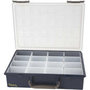 Opslag box, 16 verplaatsbare inzet boxen, H: 8 cm, afm 33,8x26,1 cm, 1 set