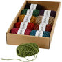 Natuurlijk hennep, diverse kleuren, dikte 1-2 mm, 10x30 m/ 1 doos