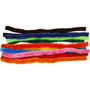 Chenilledraad, diverse kleuren, grote, L: 45 cm, dikte 25 mm, 60 div/ 1 doos