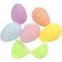 Eieren, pastelkleuren, H: 4,5 cm, d 3 cm, 24 stuk/ 1 doos