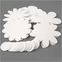 Bloemen - Home deco - Bloemen - Karton - wit - 20cm - Creotime - 100 Stuks