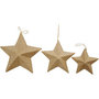 Sterren, d 7,5+10+12,5 cm, 6 stuk/ 1 doos