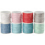 Katoenkoord, diverse kleuren, dikte 1 mm, 8x40 m/ 1 doos
