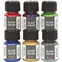 Glasverf - Porseleinverf - Diverse kleuren - Glass Color Metal - 6x30 ml