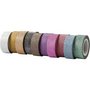 Glitter tape, diverse kleuren, B: 15 mm, 10x6 m/ 1 doos